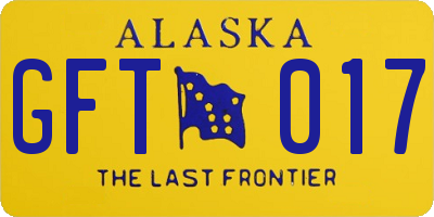 AK license plate GFT017