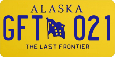 AK license plate GFT021