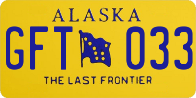 AK license plate GFT033