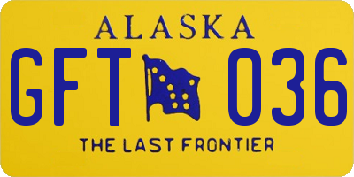 AK license plate GFT036