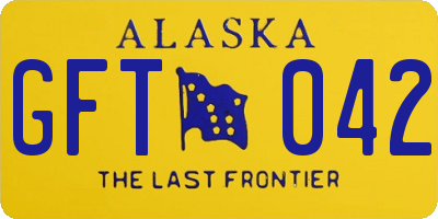 AK license plate GFT042