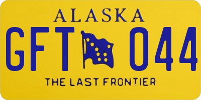 AK license plate GFT044