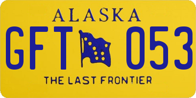 AK license plate GFT053