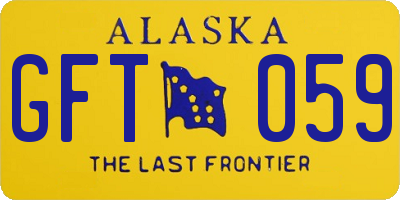 AK license plate GFT059
