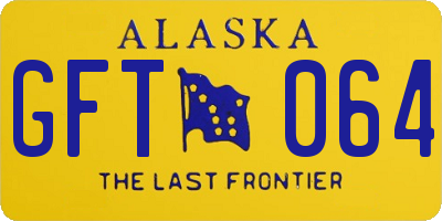 AK license plate GFT064