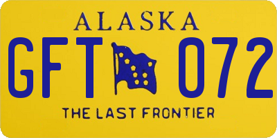 AK license plate GFT072