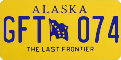 AK license plate GFT074