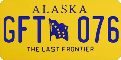 AK license plate GFT076