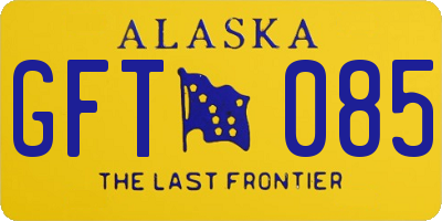 AK license plate GFT085