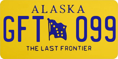 AK license plate GFT099