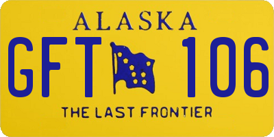 AK license plate GFT106