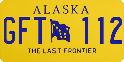 AK license plate GFT112