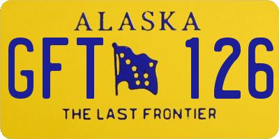 AK license plate GFT126