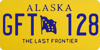 AK license plate GFT128