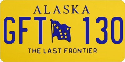 AK license plate GFT130