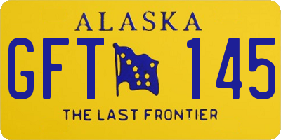 AK license plate GFT145