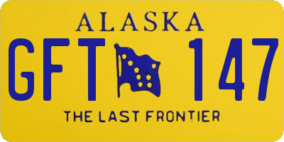 AK license plate GFT147