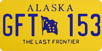 AK license plate GFT153