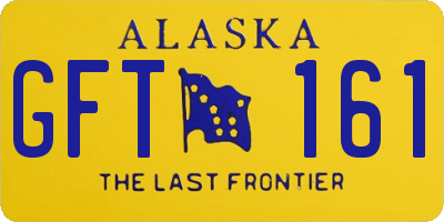 AK license plate GFT161