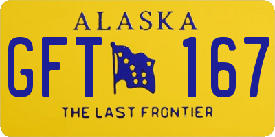 AK license plate GFT167