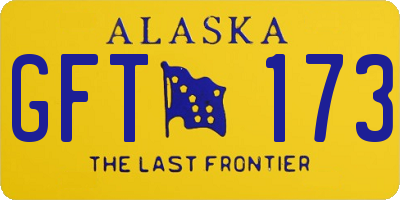 AK license plate GFT173