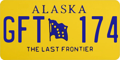 AK license plate GFT174