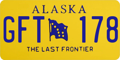 AK license plate GFT178