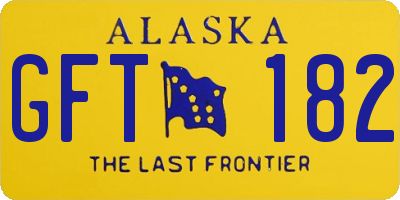 AK license plate GFT182