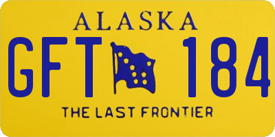 AK license plate GFT184