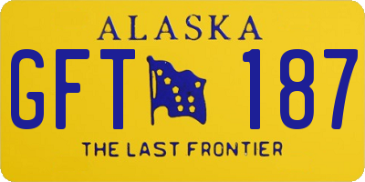 AK license plate GFT187