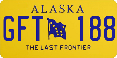 AK license plate GFT188
