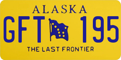 AK license plate GFT195