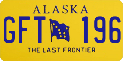 AK license plate GFT196