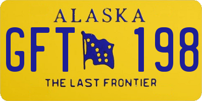 AK license plate GFT198