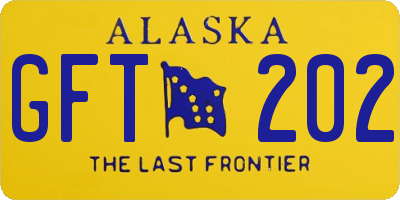 AK license plate GFT202