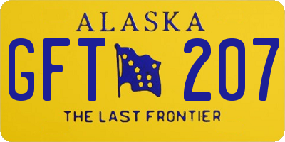 AK license plate GFT207