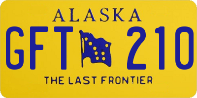 AK license plate GFT210