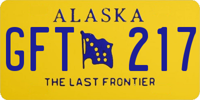 AK license plate GFT217
