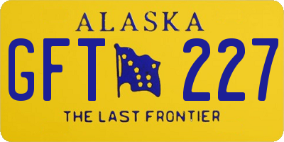AK license plate GFT227