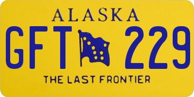 AK license plate GFT229