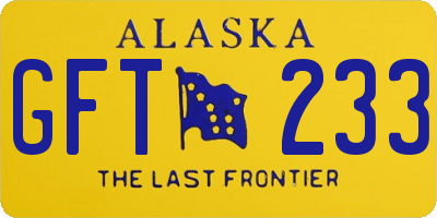 AK license plate GFT233