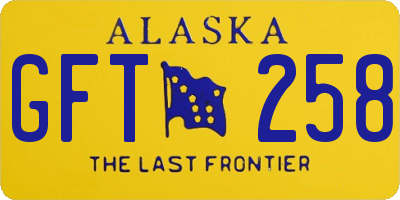 AK license plate GFT258