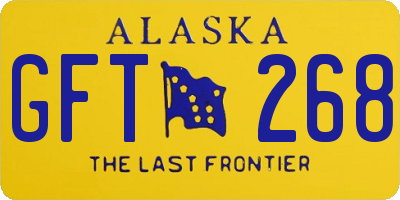 AK license plate GFT268