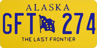 AK license plate GFT274