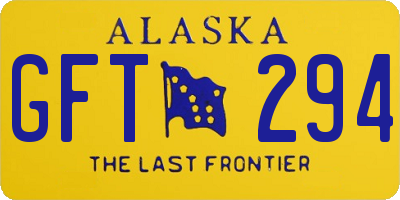 AK license plate GFT294