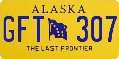 AK license plate GFT307