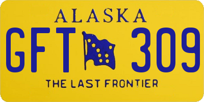 AK license plate GFT309