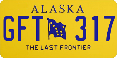 AK license plate GFT317