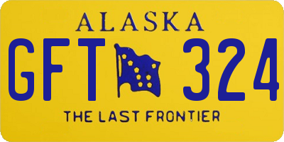 AK license plate GFT324