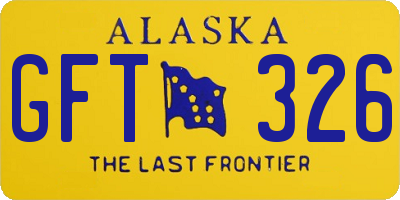 AK license plate GFT326